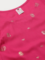 Pink & Golden Printed Top-RSTPRYFP-4304