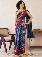 Women's Georgette Light Blue Printed Designer Saree With Blouse Piece-27KAVI2701