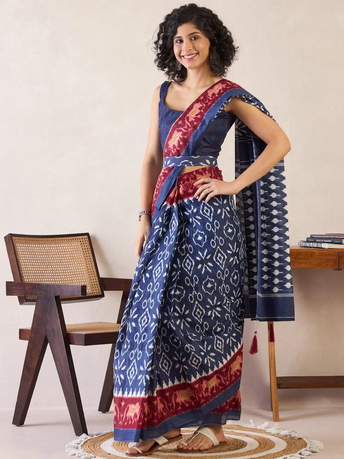 Women's Georgette Light Blue Printed Designer Saree With Blouse Piece-27KAVI2701