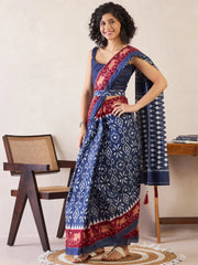 Women's Georgette Light Blue Printed Designer Saree With Blouse Piece-27KAVI2701