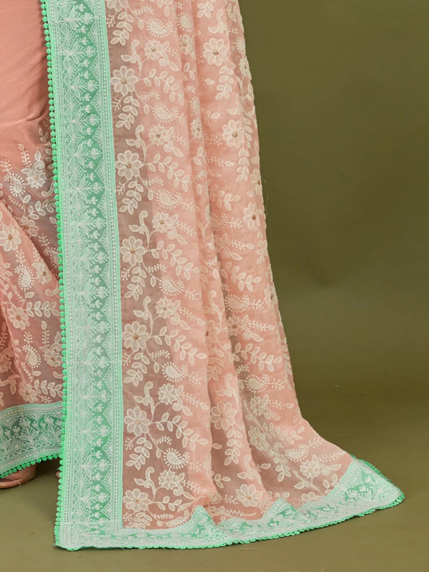 Embroidered Polyester Saree - Indian Sarees & Designer Style