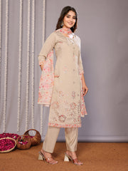Women's Embroidered Straight Kurta Pant With Dupatta-ME157-surbhiChiku-SKD