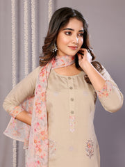 Women's Embroidered Straight Kurta Pant With Dupatta-ME157-surbhiChiku-SKD