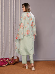 Women's Embroidered Straight Kurta Pant With Dupatta-ME161-surbhiLight grn-SKD