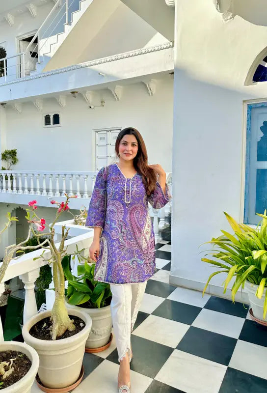 Women's Viscose Printed Straight Kurta Pant With Dupatta