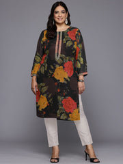 Women Floral Printed Floral Georgette Kurta-AP-AHKUGRDP-1144
