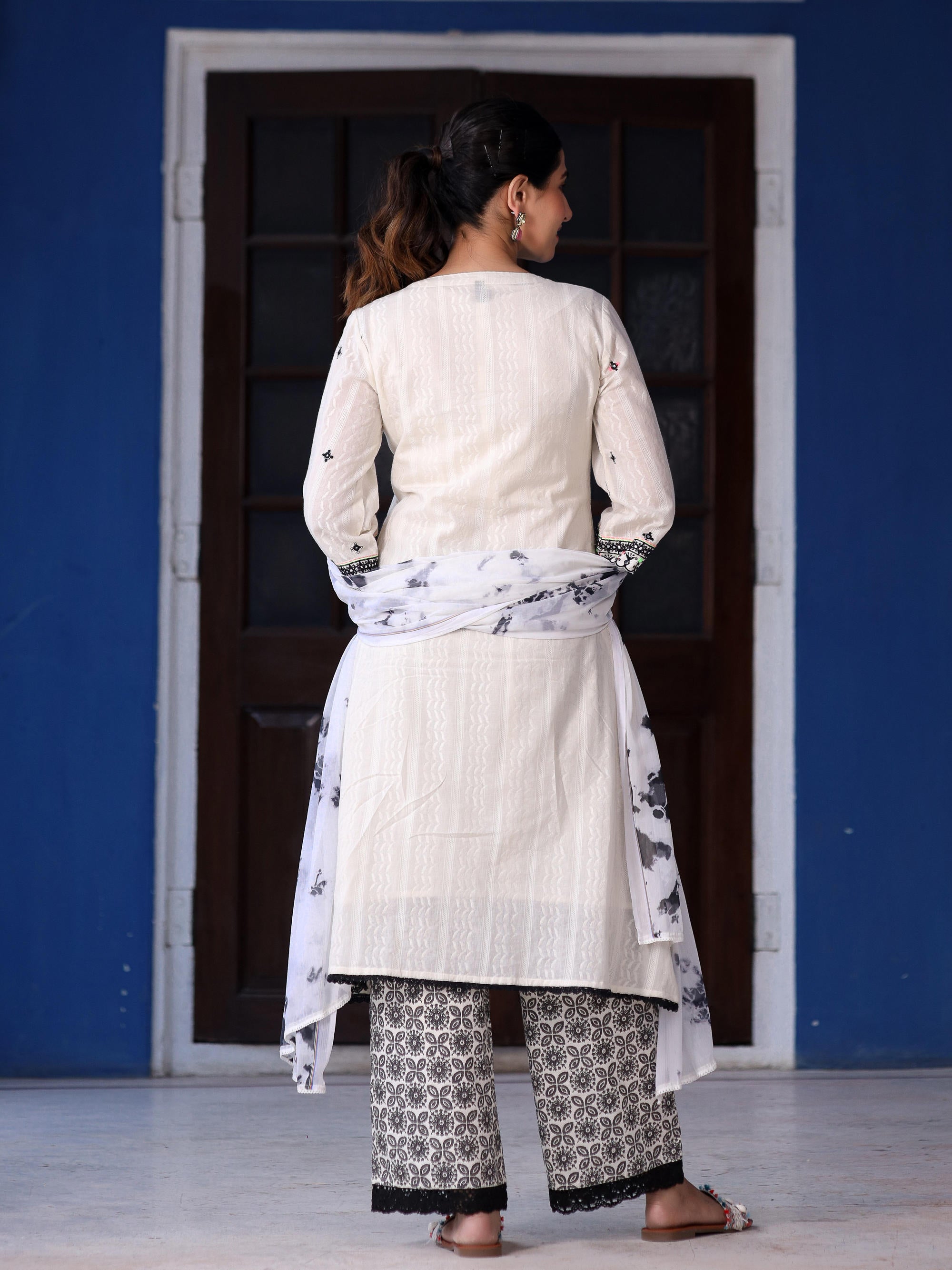 Embroidered Kurta Palazzo Set | Womenâ€™s Palazzo Sets Online