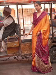 Women's Viscose Maroon Woven Design Designer Saree With Blouse Piece-SAWARI107