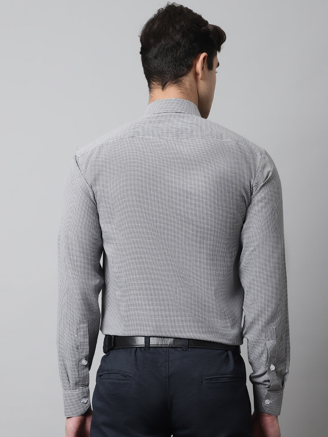 Grey Checks Pure Cotton Formal Shirts - Premium Mens Shirt