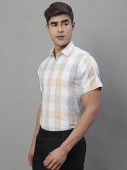 Men's Pure Cotton Checked Formal Shirts