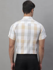 Men's Pure Cotton Checked Formal Shirts