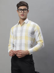 Men's Pure Cotton Checked Formal Shirts