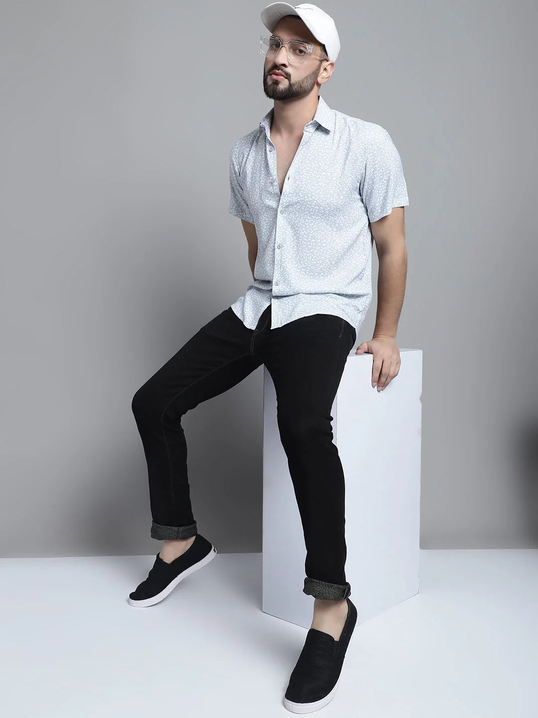 Men's Printed Cotton Shirt - Casual & Stylish | Shop Now