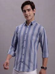 Men's Striped Casual Shirt-SF 890