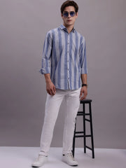 Men's Striped Casual Shirt-SF 890