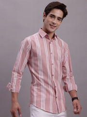 Men's Striped Casual Shirt-SF-890Q