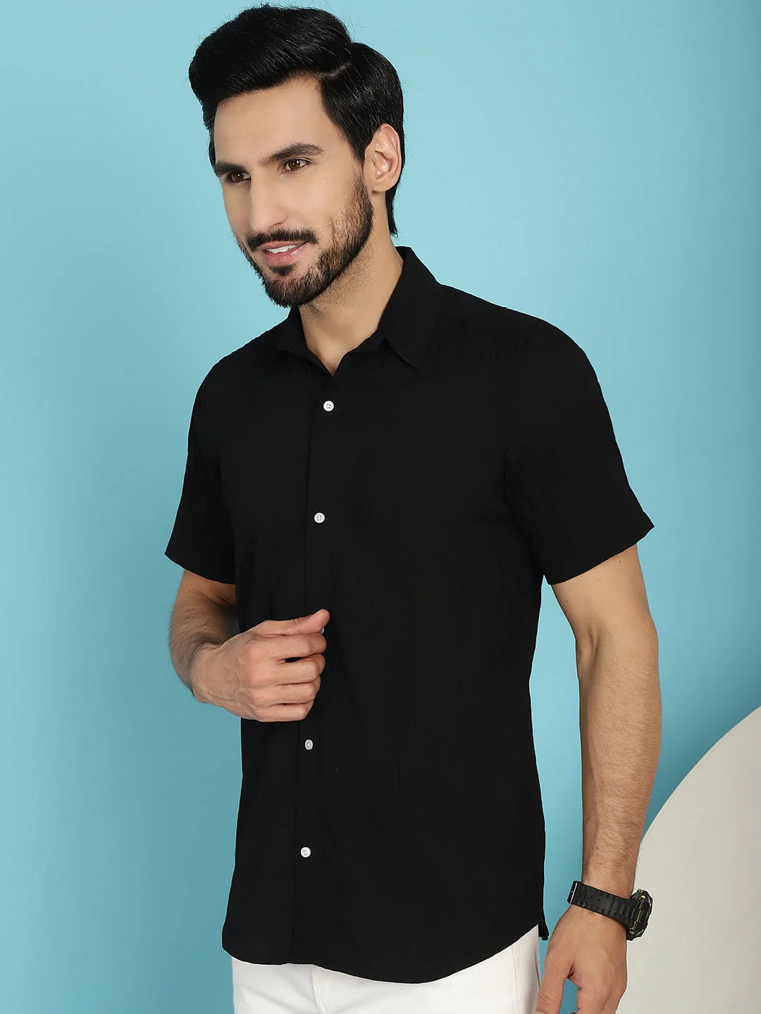 Striped Mens Shirt - Cotton Casual Shirt for Men | [Brand]