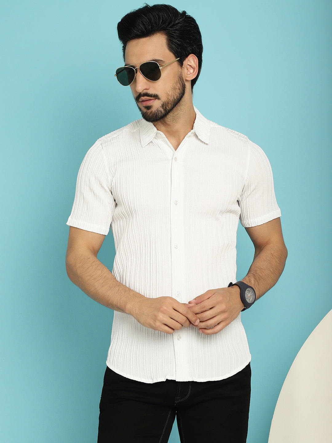 Striped Casual Mens Shirt - Stylish Cotton Shirt - On Sale Now!