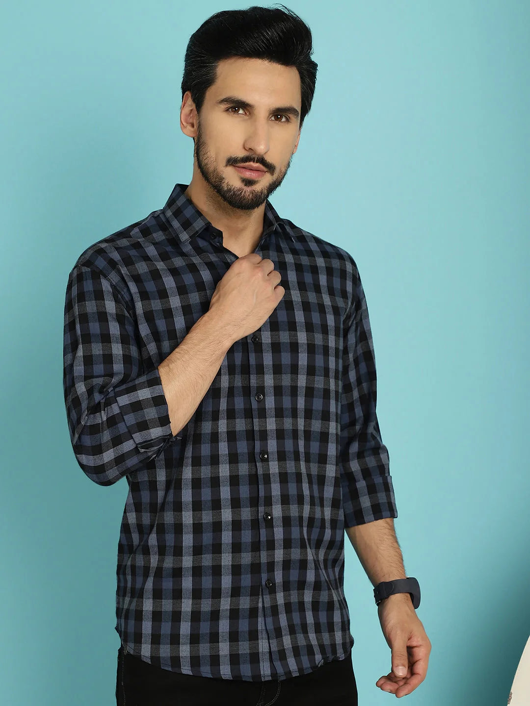 Checked Casual Mens Shirt - Stylish Cotton Shirt - Styled Inn