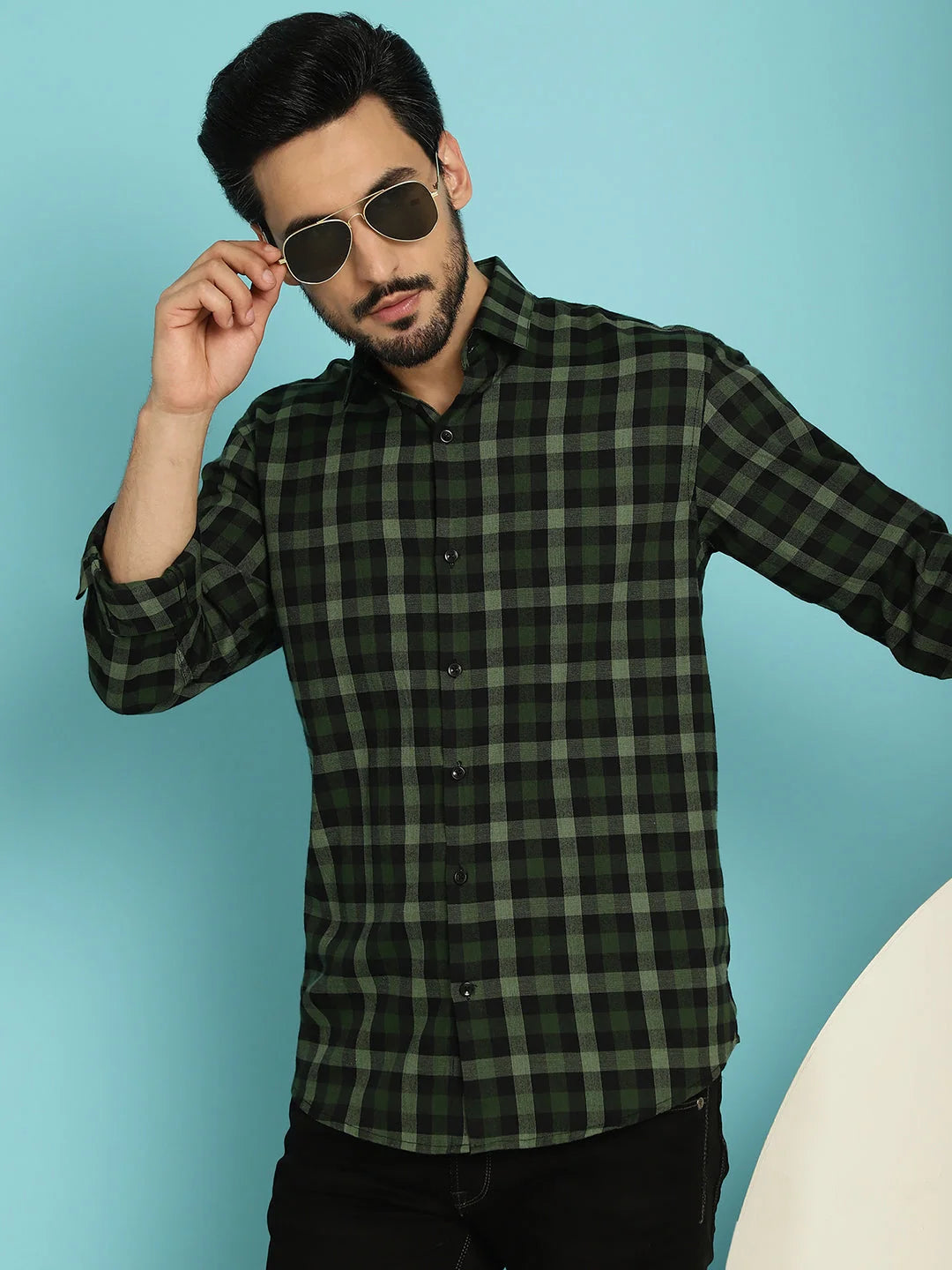 Checked Casual Shirt-SF-900