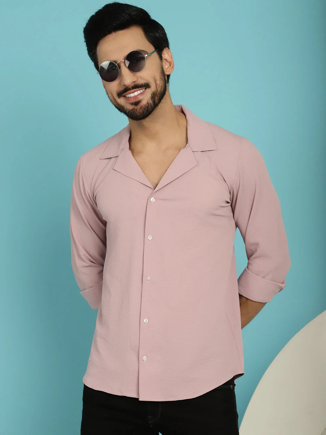 Lapel Collar Casual Shirt SF-904 | Cotton Mens Shirt Online