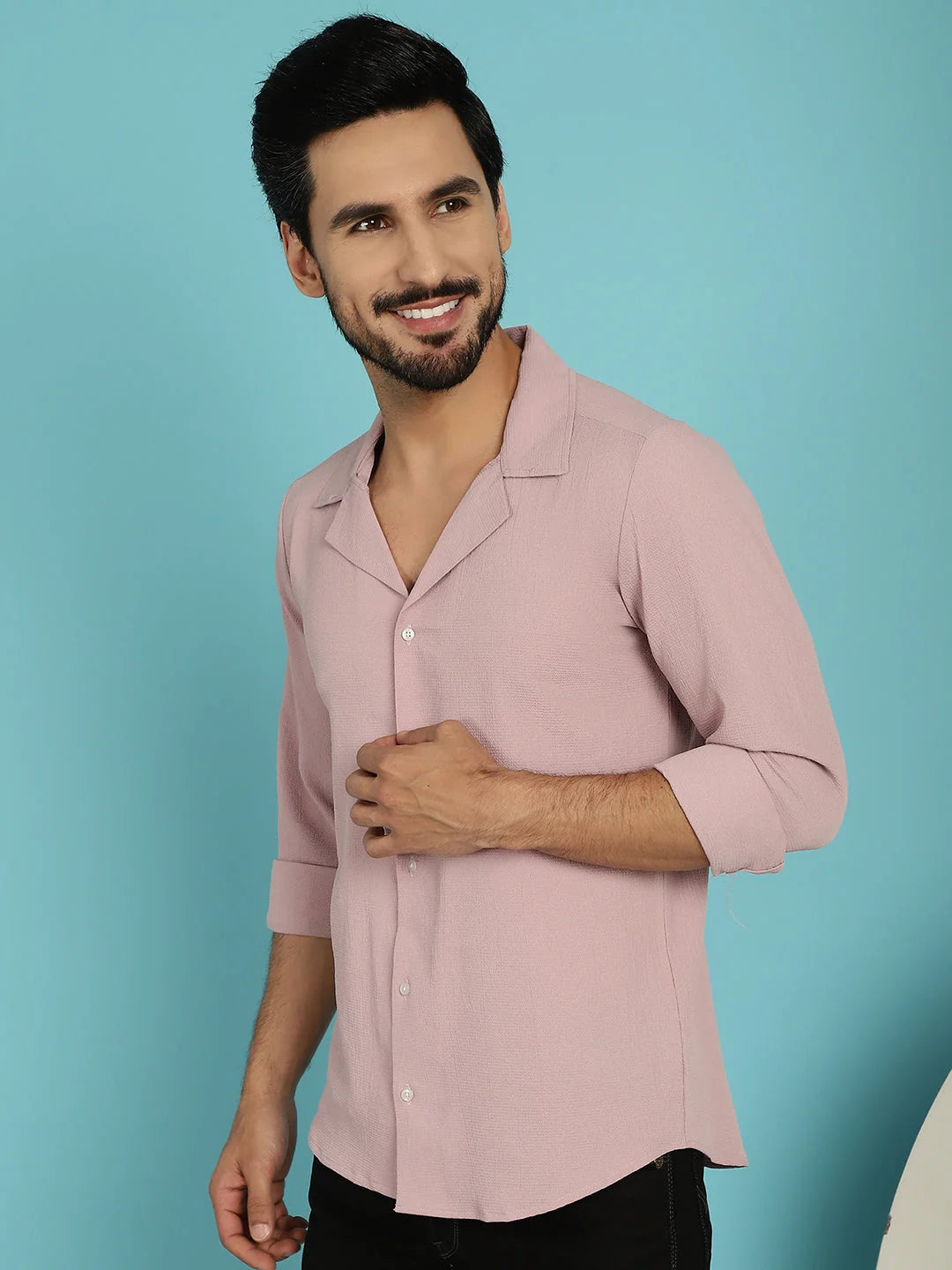 Lapel Collar Casual Shirt SF-904 | Cotton Mens Shirt Online