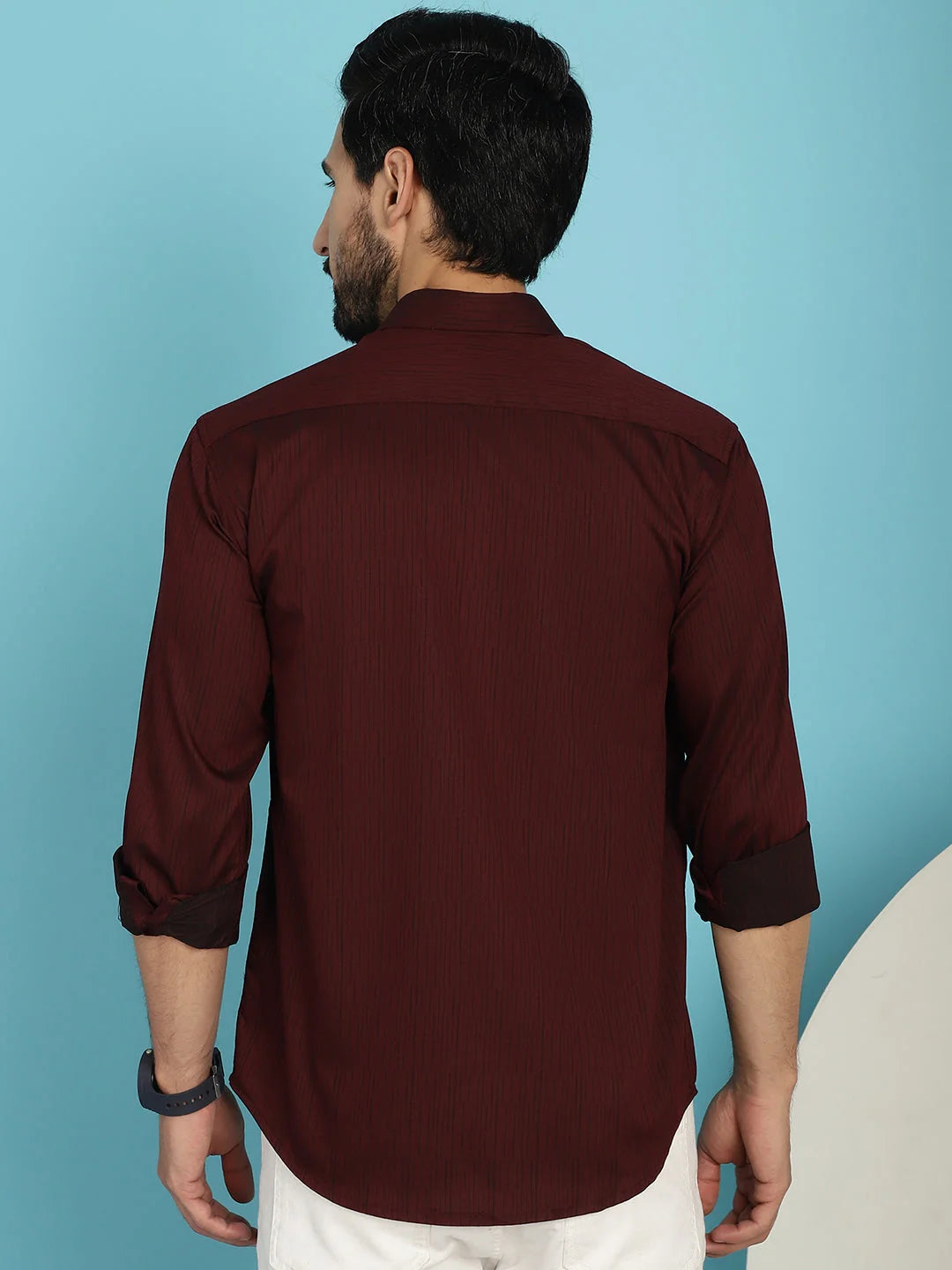 Woven Design Casual Shirt | Cotton Mens Shirt