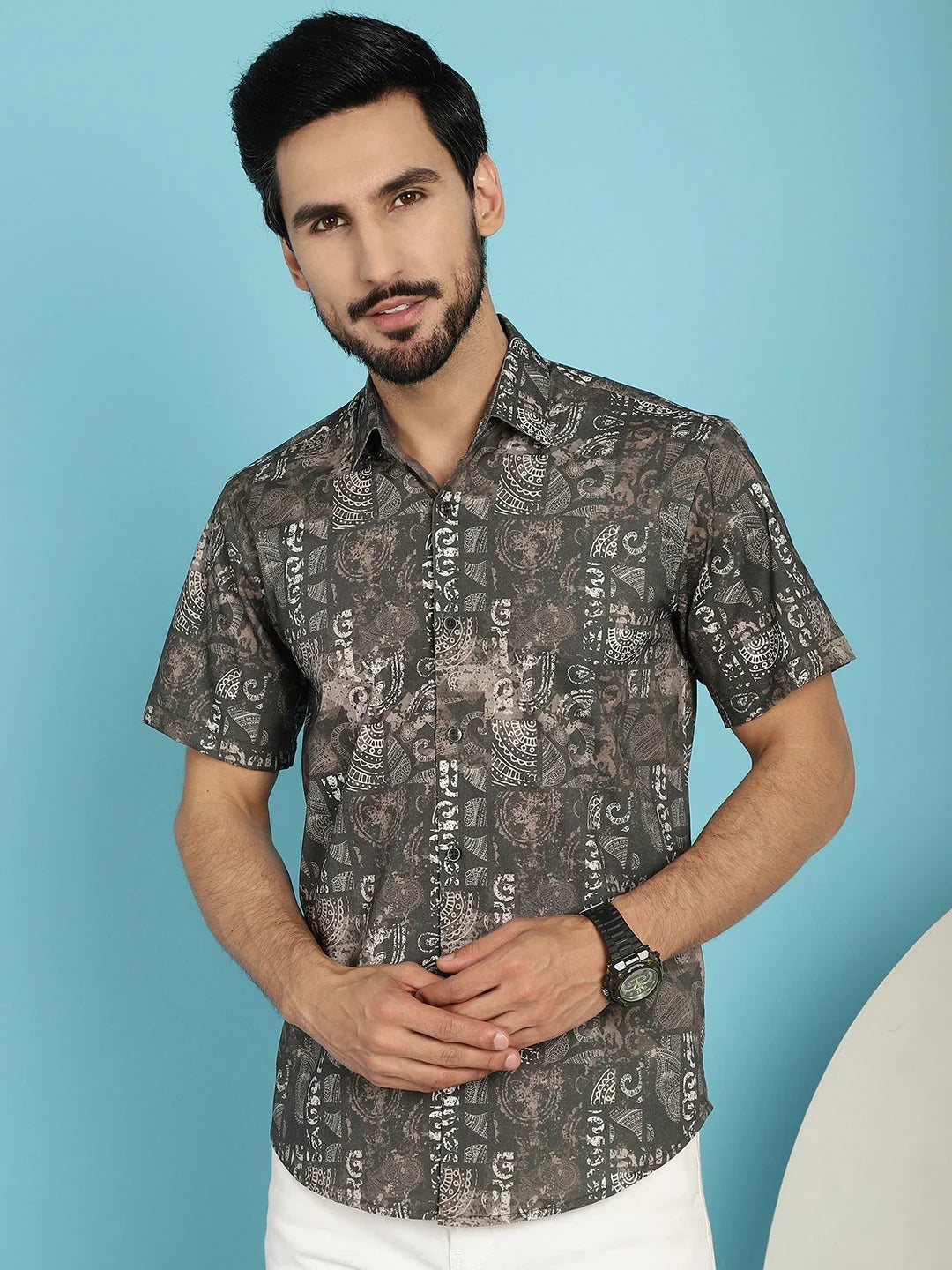Printed Mens Shirt SF-913 | Cotton Beach & Casual Shirts