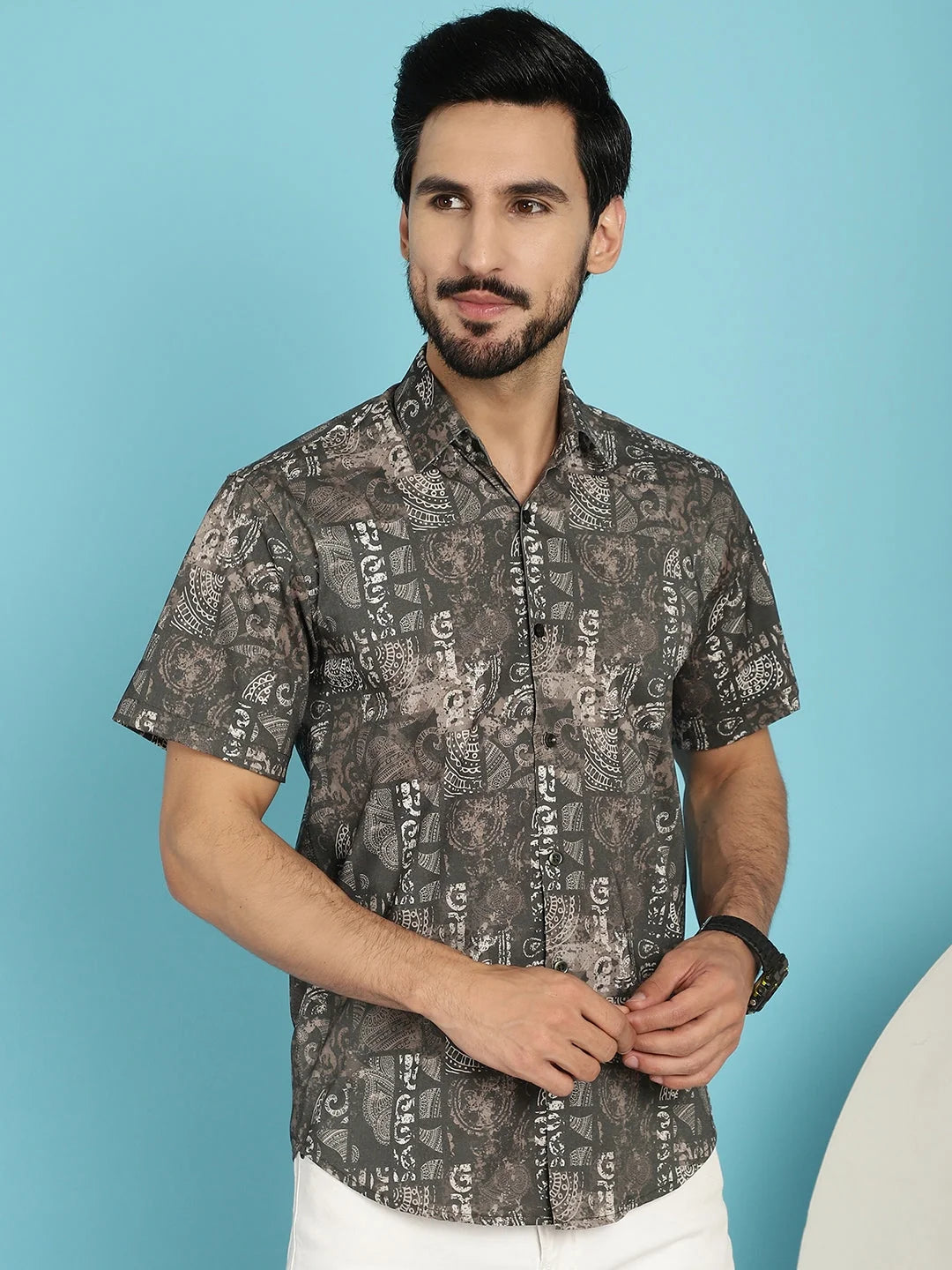 Printed Mens Shirt SF-913 | Cotton Beach & Casual Shirts