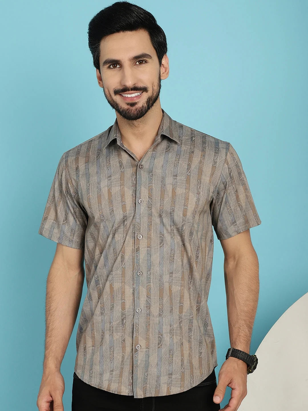 Floral Printed Casual Shirt - Stylish Cotton Mens Shirt