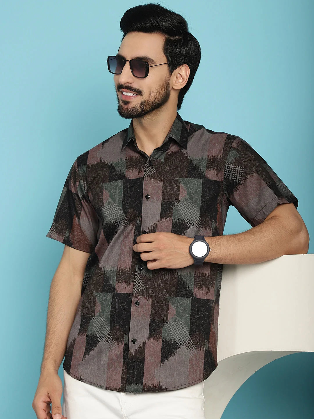 Floral Printed Casual Styled Shirt - Cotton Beach Shirts