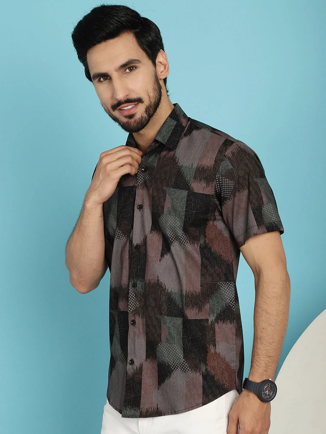 Floral Printed Casual Styled Shirt - Cotton Beach Shirts