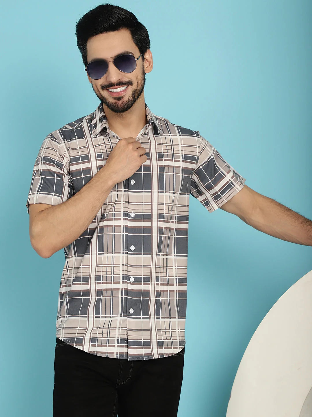 Checked Casual Shirt - Cotton Mens Shirt for Everyday Style