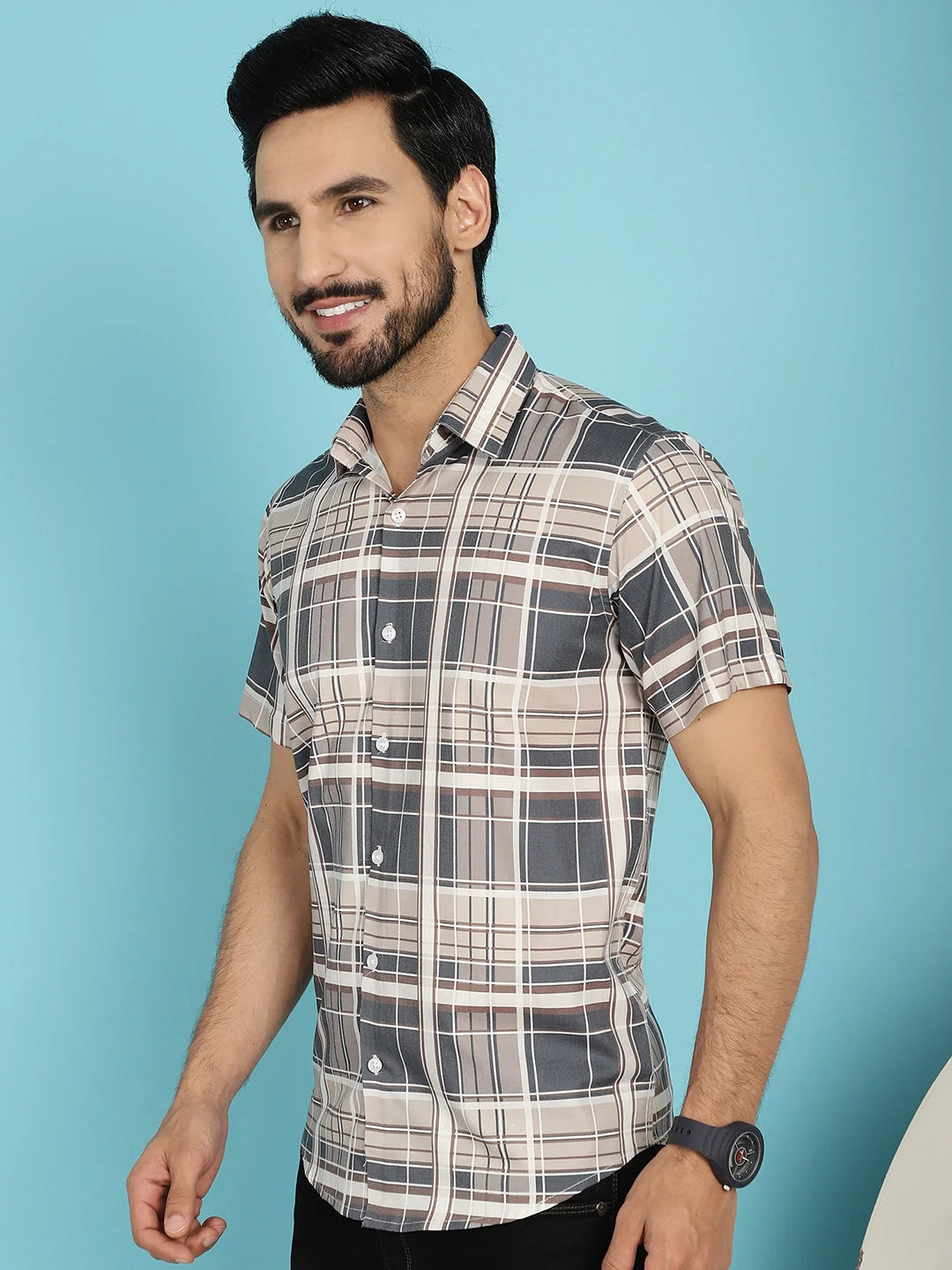 Checked Casual Shirt - Cotton Mens Shirt for Everyday Style