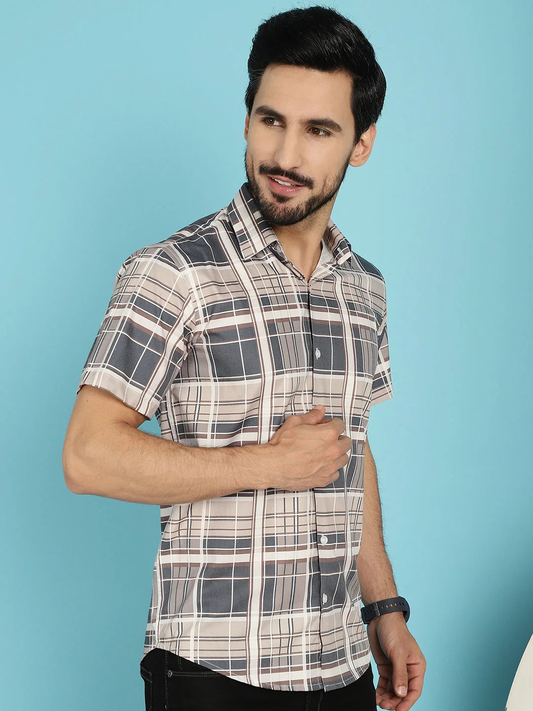 Checked Casual Shirt - Cotton Mens Shirt for Everyday Style