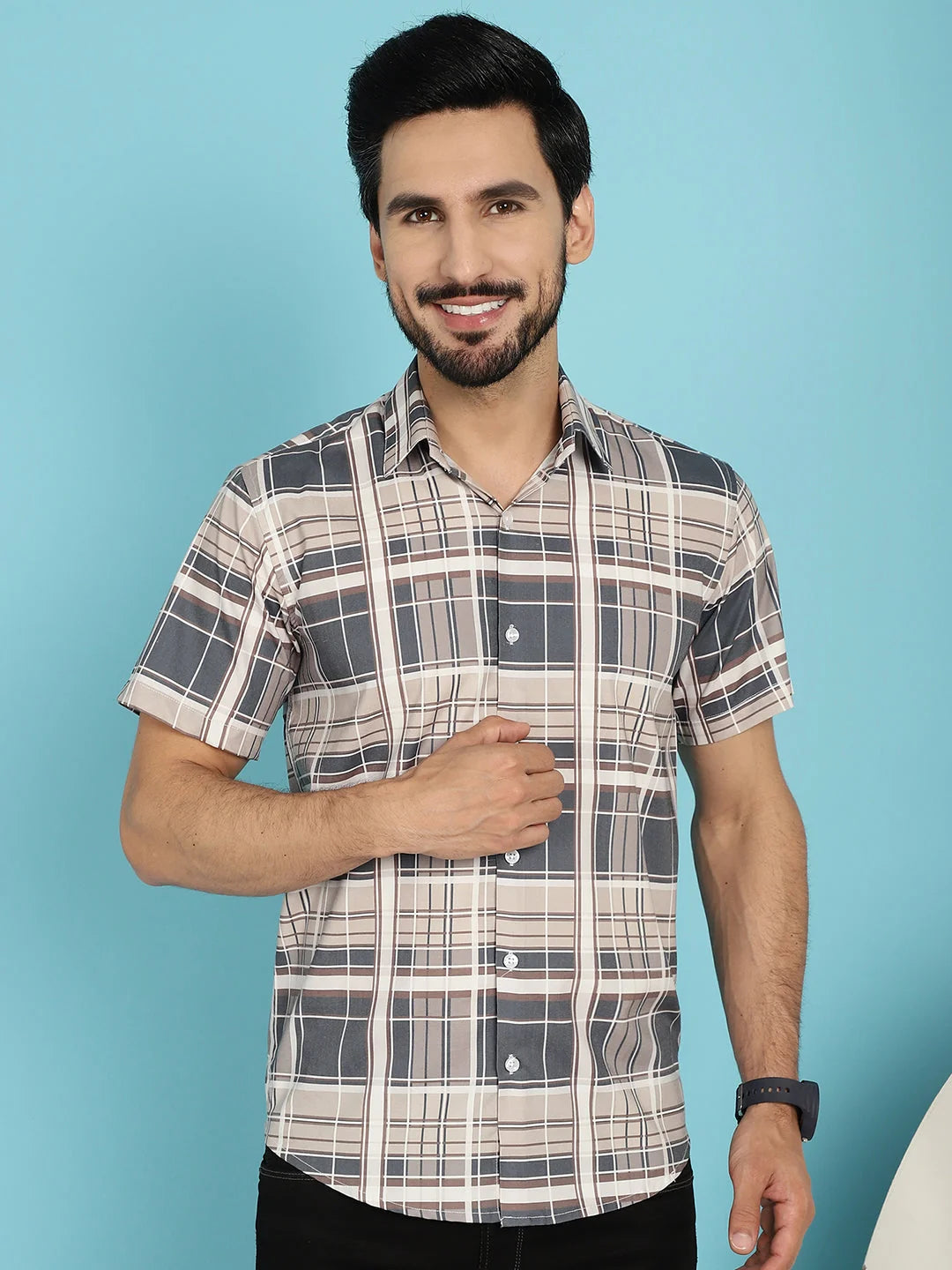 Checked Casual Shirt - Cotton Mens Shirt for Everyday Style