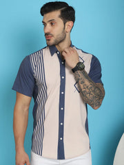 Printed Half Sleeve Lycra Shirt for Men-Styled