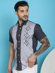Printed Half Sleeve Lycra Shirt for Men-SF 916