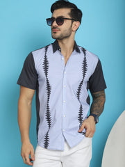 Printed Half Sleeve Lycra Styled Shirt for Men