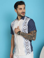 Printed Half Styled Sleeve Lycra Shirt for Men