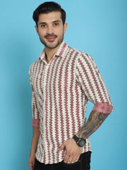 Woven Design Style Cotton Shirt for Men