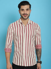 Woven Design Style Cotton Shirt for Men