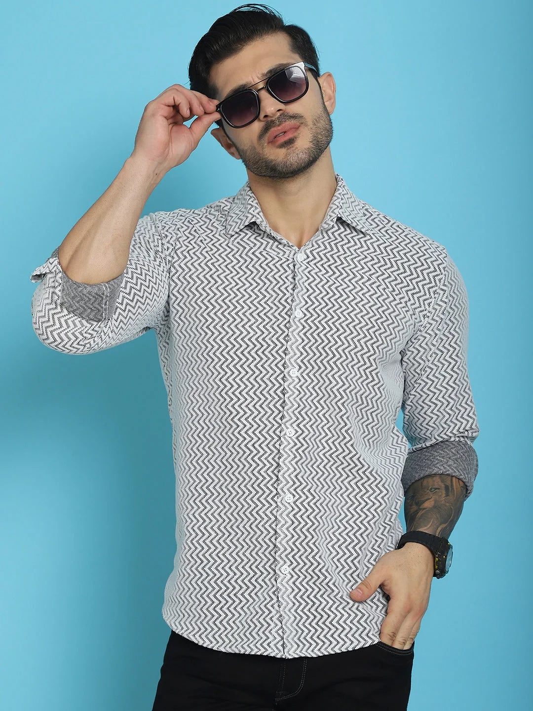 Woven Cotton Shirt for Men - Stylish and Comfortable Fit