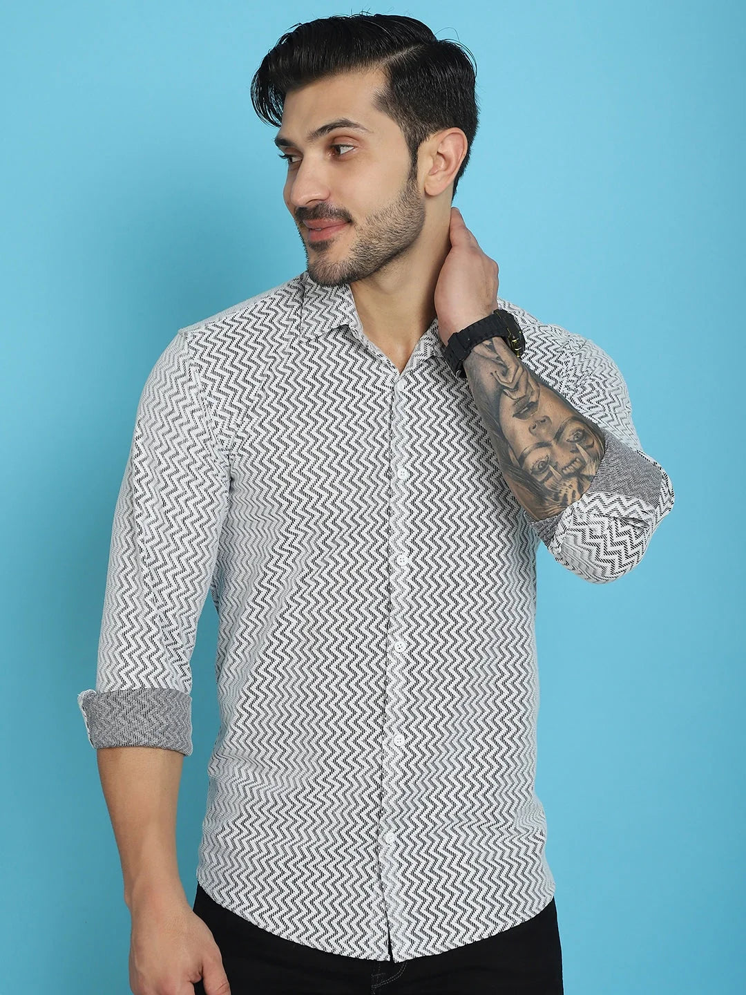 Woven Cotton Shirt for Men - Stylish and Comfortable Fit