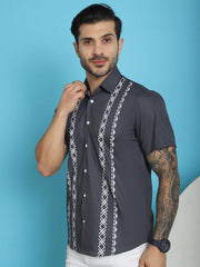 Printed Half Sleeve Lycra Shirt for Men-SF918