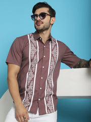 Printed Style Half Sleeve Lycra Shirt for Men
