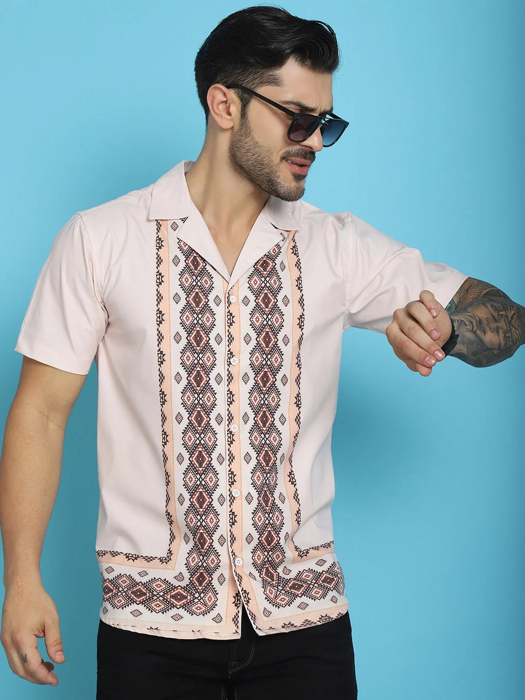 Printed Half Sleeve Shirt for Men | Mens Cotton Shirt