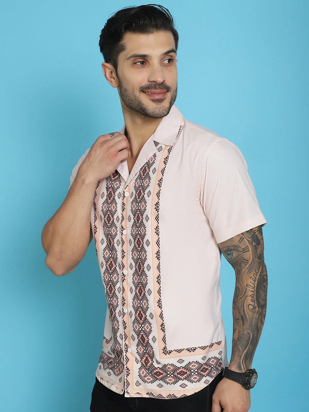 Printed Half Sleeve Shirt for Men | Mens Cotton Shirt