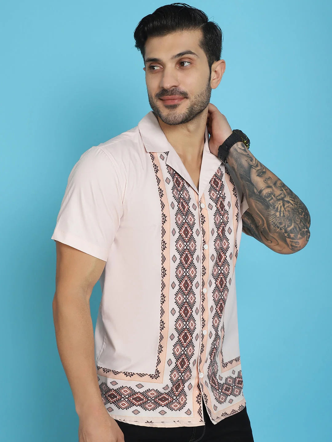 Printed Half Sleeve Shirt for Men | Mens Cotton Shirt