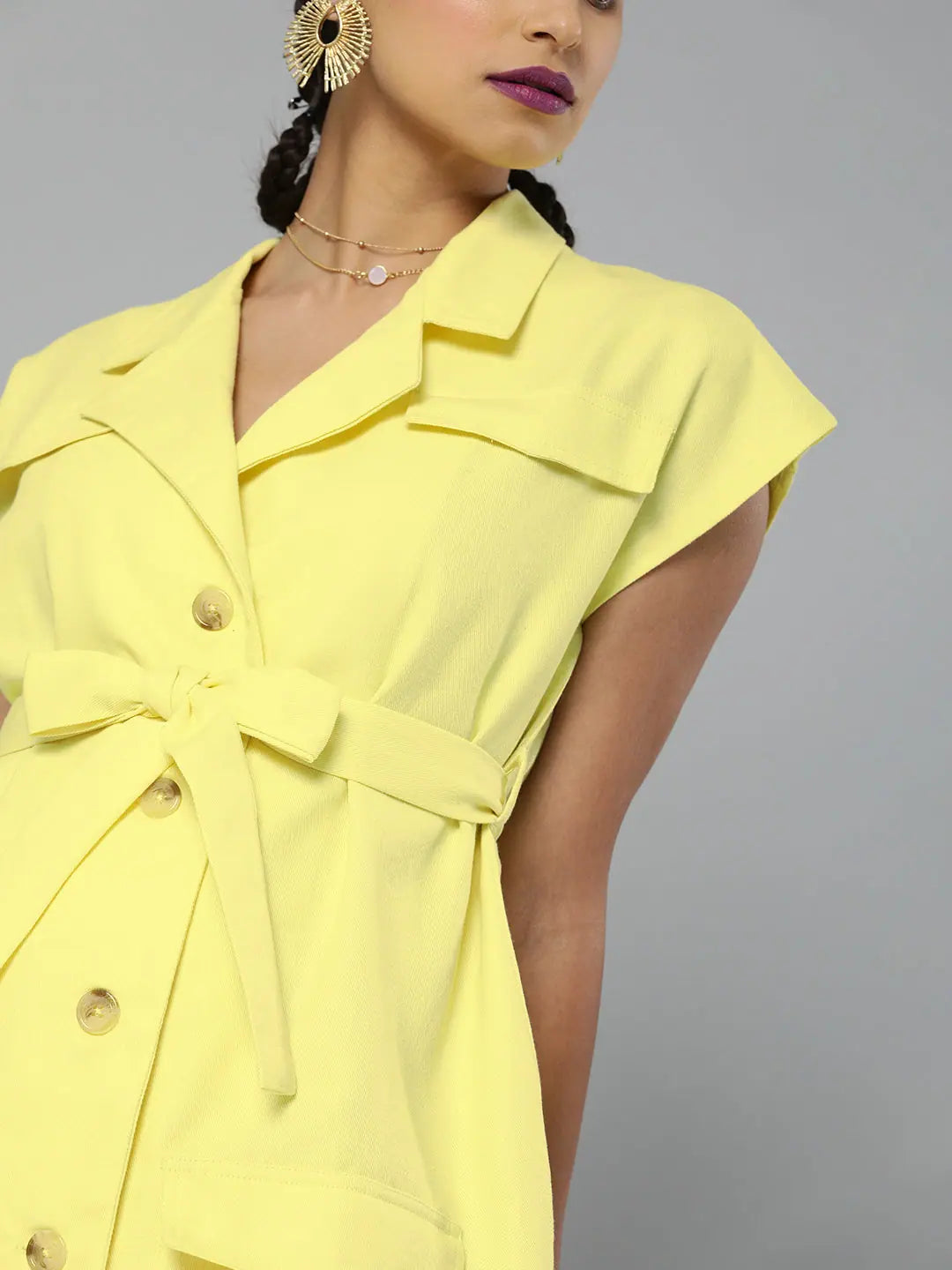 Yellow Blazer Dress: Women's Ethnic & Traditional Indian Style